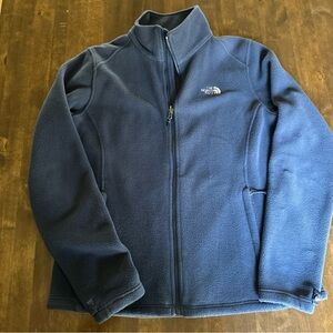 The North Face Womens Classic Fleece Jacket Full Zip Size Large Blue Outdoor